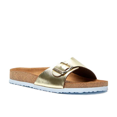 Adal - Leather One Strap Sandals For Women With Arch Support - Gold Printed Leather