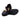 Alya - Genuine Leather Closed Toe Sandals For Women / Black Nubuck Leather