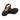 Belinda - Genuine Leather Closed Toe Sandals For Women / Black Nubuck Leather