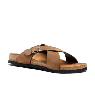 Cross - Genuine Leather Orthopedic Arch Support Sandals For Men / Sand Nubuck Leather