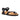 Gabriella - Genuine Leather Orthopedic Arch Support Flat Sandals For Women / Black Nubuck Leather