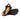 Gerda - Genuine Leather Orthopedic Arch Support Flat Sandals For Women / Black Nubuck Leather