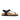Gerda - Genuine Leather Orthopedic Arch Support Flat Sandals For Women / Black Nubuck Leather