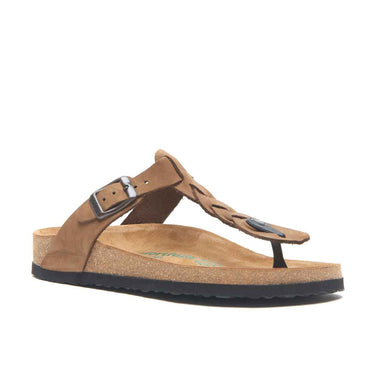 Guidan - Genuine Leather Orthopedic Arch Support Sandals For Women / Sand Nubuck Leather