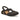 Megan - Genuine Leather Closed Toe Sandals For Women / Black Nubuck Leather