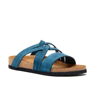 Mitzi - Genuine Leather Orthopedic Arch Support Sandals For Women / Navy Nubuck Leather