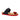 Nicole Cuir Véritable Femme Tongs, Semelle Orthopédique - Cuir Nubuck Noir - Rouge