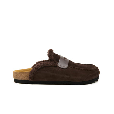 Snug - Leather Clog Sandals For Women With Arch Support - Brown Suede Leather