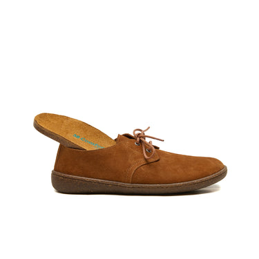 Terra - Leather Closed Toe Lace Up Shoes For Women With Arch Support - Tan Suede Leather