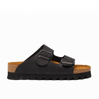 Troy - Leather Two Strap Platform Sandals For Women With Arch Support