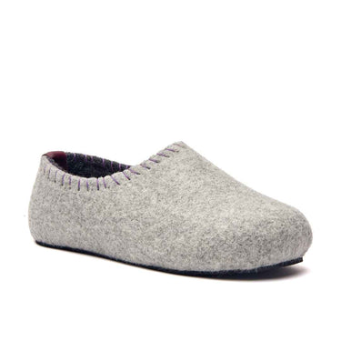Yew - Genuine Wool Orthopedic Arch Support House Shoes For Women / Grey - Dark Grey Wool
