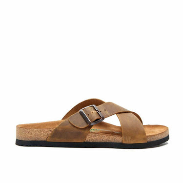 Cross - Leather Two-Strap Sandals - COMFORTFUSSE Online Store