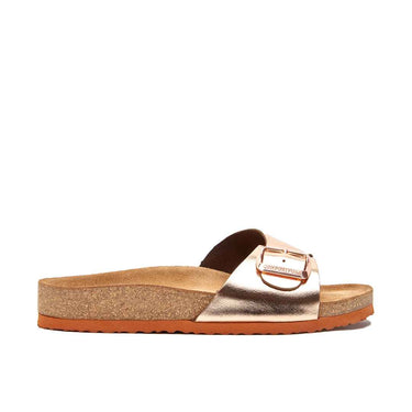 Adal - Leather One Strap Sandals For Women With Arch Support - Rose Printed Leather
