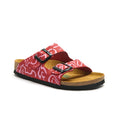 Red-Pink Printed Leather