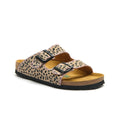 Beige-Spotted Printed Leather