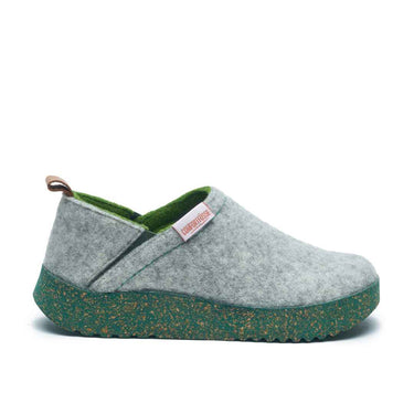 Lumi-W - Wool House Shoes For Men With Arch Support - Grey Wool