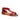 Macrea - Genuine Leather Flat Sandals For Women / Red Nubuck Leather