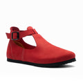 Red Nubuck Leather 